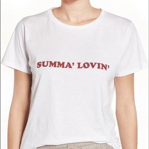 Sincerely Jules Summa’ Lovin’ T shirt white cotton